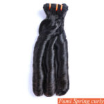 Fumi spring curly human hair super double drawn (SDD)