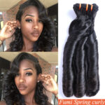 Fumi spring curly human hair super double drawn (SDD)