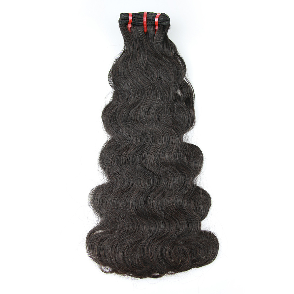 Raw virgin human hair double drawn hair body wave can be bleached with full ends natural color