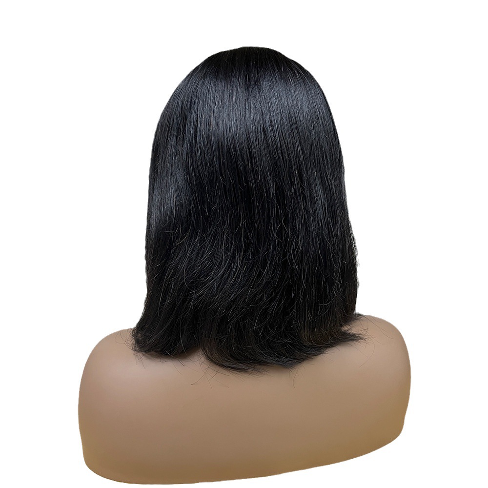 Super double drawn 100% Human Hair Glueless HD 5x5 Closure Bob Wig