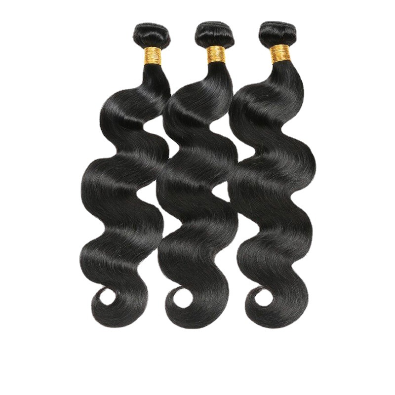 Unprocessed virgin human hair body wave hair bundle with natural color best quality