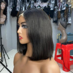 raw hair 1b color BOB lace 44 lace human hair wigs (4)