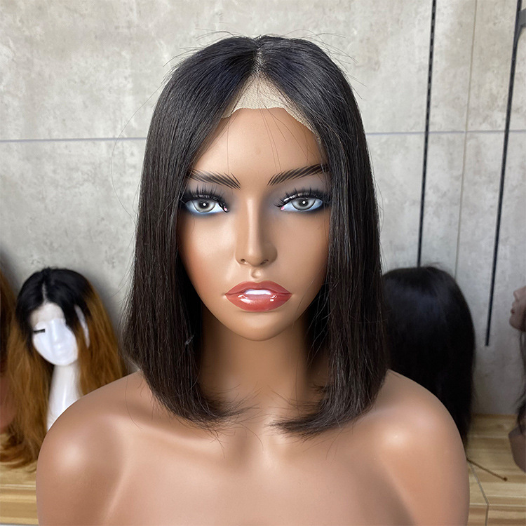 raw hair 1b color BOB lace 44 lace human hair wigs (4)