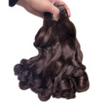 Double drawn fumi springcurls natural color hot selling good quality donor hair