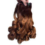 Double drawn fumi springcurls natural color hot selling good quality donor hair