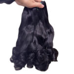 Double drawn fumi springcurls natural color hot selling good quality donor hair