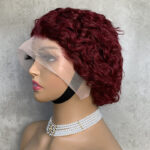 Short Curly Brazilian Cuticle Aligned Raw Virgin Hair Pixie Cut Lace Front Wigs