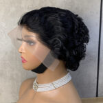 Short Curly Brazilian Cuticle Aligned Raw Virgin Hair Pixie Cut Lace Front Wigs