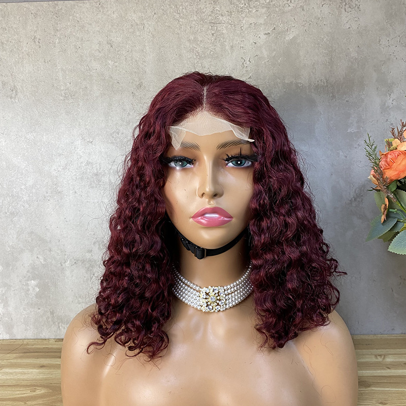 Wholesale 100% Human Hair Wig Burmese Curl Lace Frontal Wig