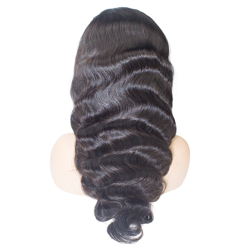 Wholesale Cuticle Aligned 100% Raw Virgin Peruvian Human Hair Body Wave Half Lace Wigs