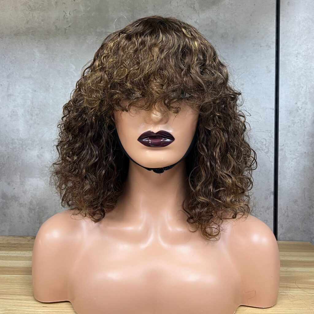 Wholesale Remy Hair Quality Fringe Human Hair Bob Wig (1)