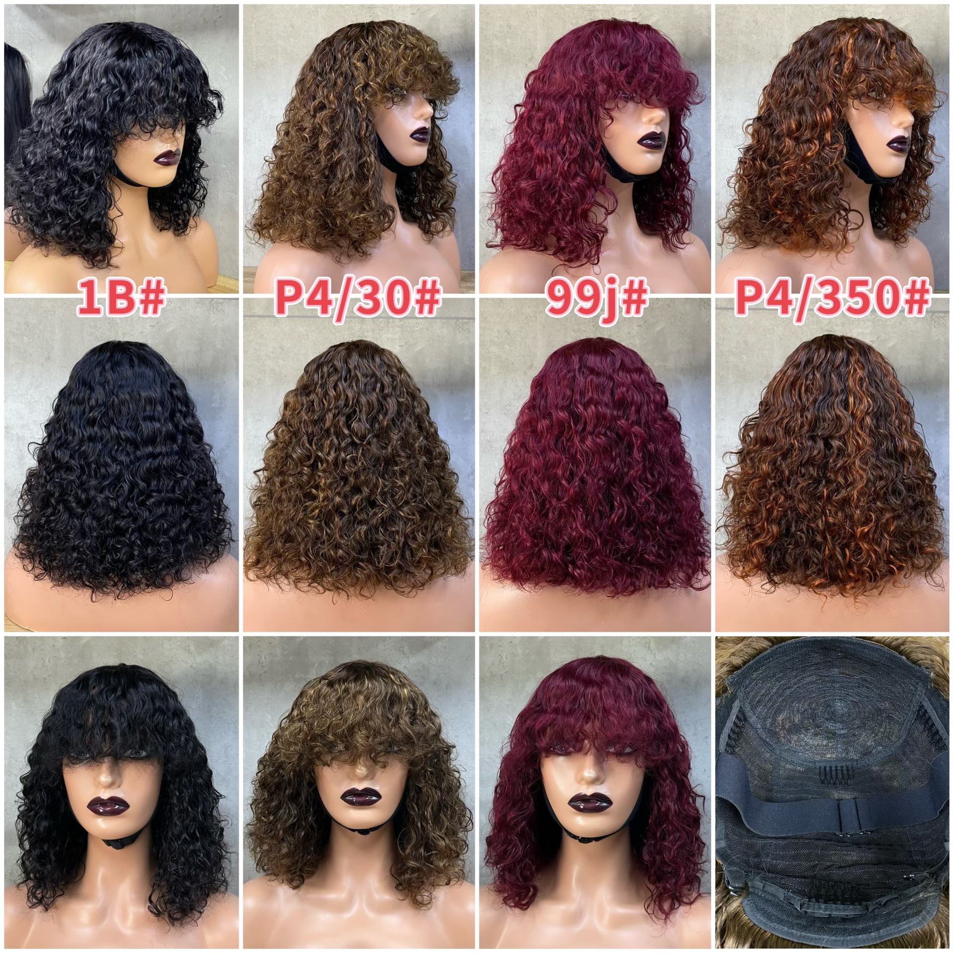 Wholesale Remy Hair Quality Fringe Human Hair Bob Wig (1)