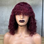 Wholesale Remy Hair Quality Fringe Human Hair Bob Wig (1)